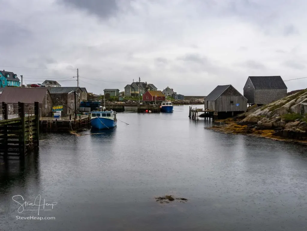 The harbor at Peggy's Cove in Nova Scotia looking out to sea